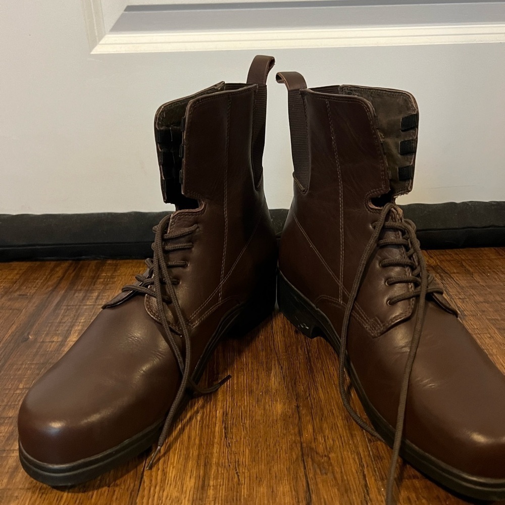 Dansko Mens Brown Leather Combat Boots Size 42 - Picture 2 of 10